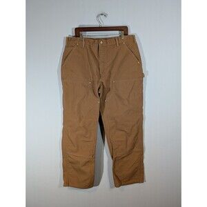 Carhartt Pants Men 38 Brown Loose Original Fit Barn Workwear B01-BRN Double Knee
